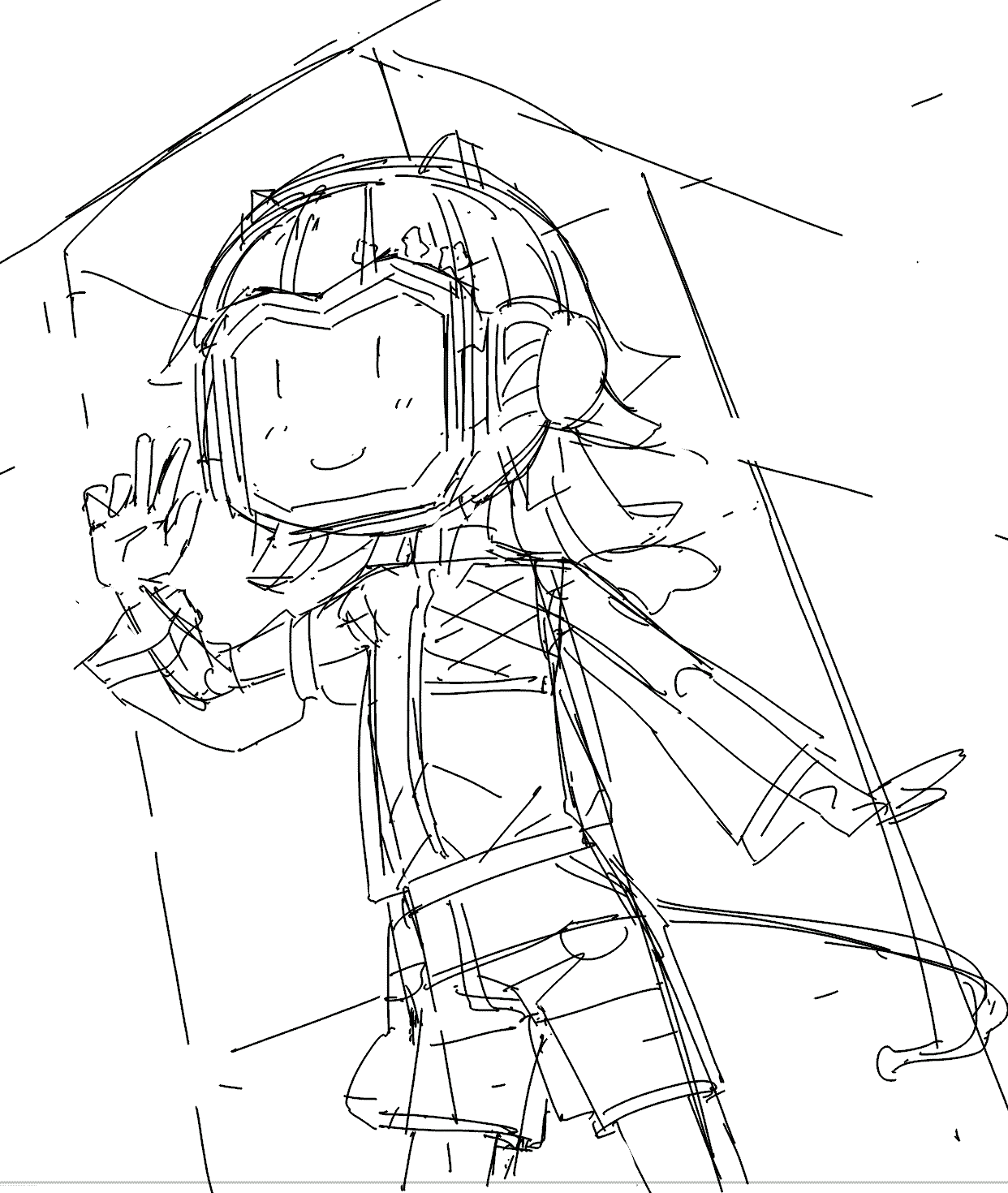下描きの例